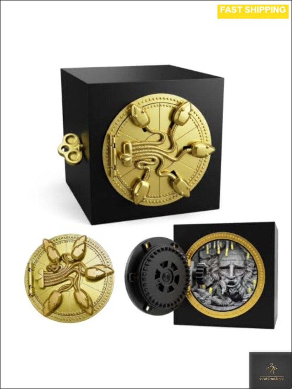 Key-Activated Pop-Up Musical Jewelry Box Five Snake Gate LED